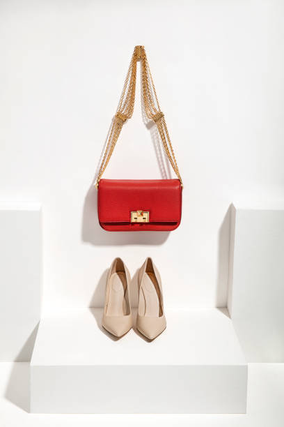 Women's luxury high heel with leather bag
