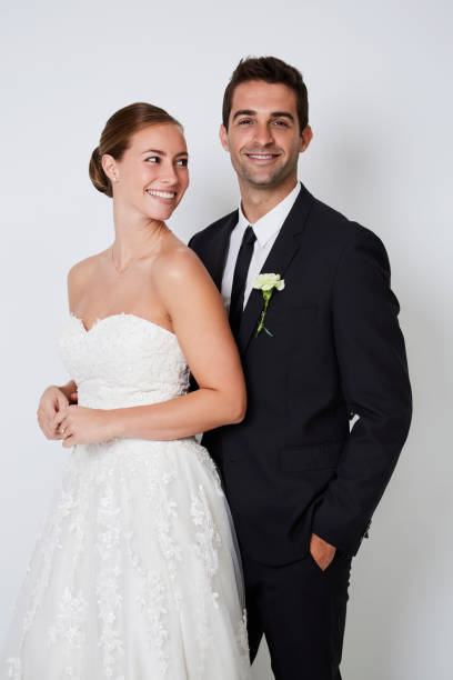 istock Glamorous wedding couple 866178460