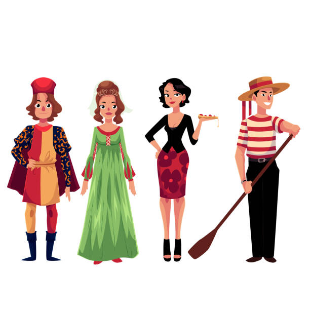 Character From Italy Dressed In The Traditional Way Stock Illustration -  Download Image Now - iStock