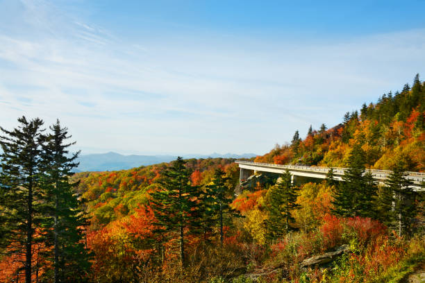 istock Beautiful fall  mountain scenery in North Carolina. 866191312