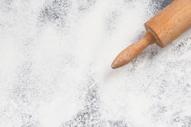istock Rolling wooden pin on stone slate 866194834