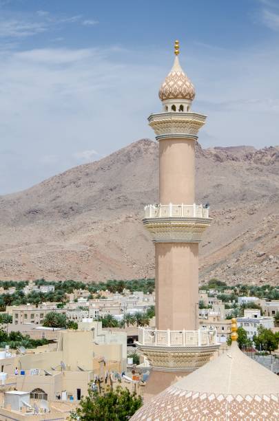 istock Beautiful ceramic minaret of an Omanian mosque 866199746