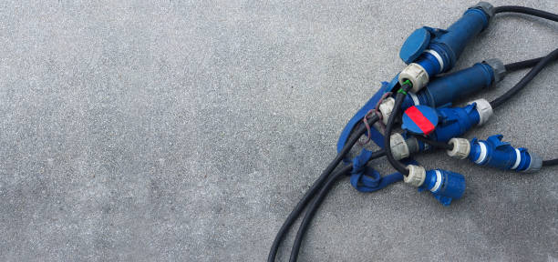 istock Electric wires line for video production 866200184