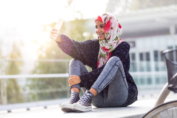 Happy young Muslim Women