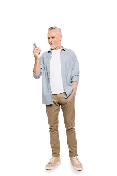 istock smiling senior man with smartphone 866201076