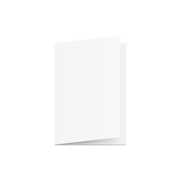 Vector illustration of Blank Greeting card mockup vector on white background. Mockup concept