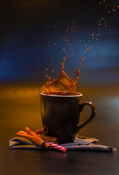 istock Splash of a cup brown of coffee 866203970