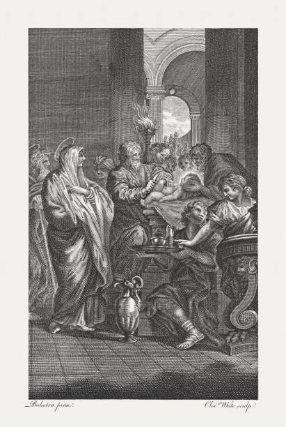 istock The Circumcision of Christ (Luke 2), copperplate engraving, published 1774 866214166