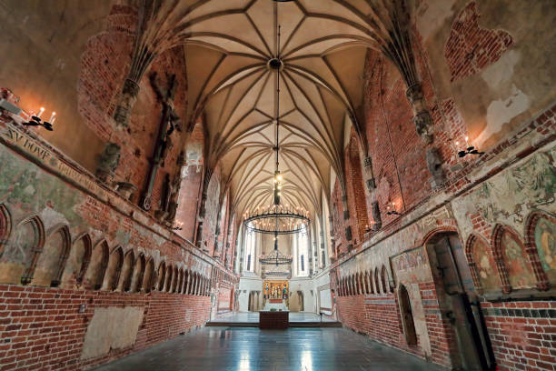 Medieval castle in Malbork Picture of old Church inside Malbork Castle, Poland malbork photos stock pictures, royalty-free photos & images