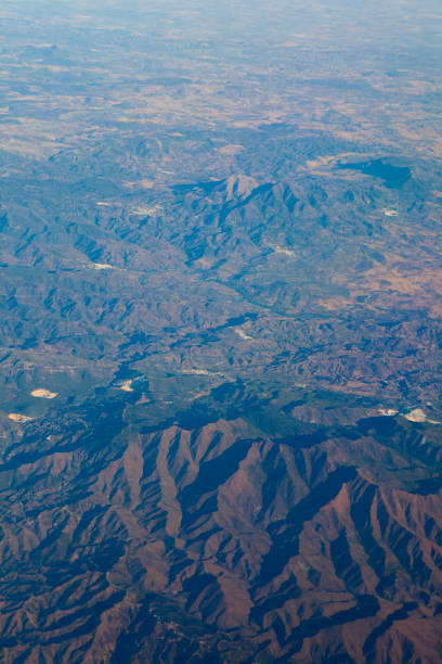 Málaga mountains from the airplane
