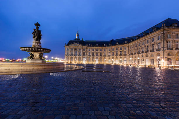 istock Place de la Bourse in Bordeaux at twilight 866233780