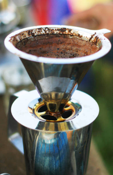istock Drip Black Coffee on the mountain view,Thailand 866236856