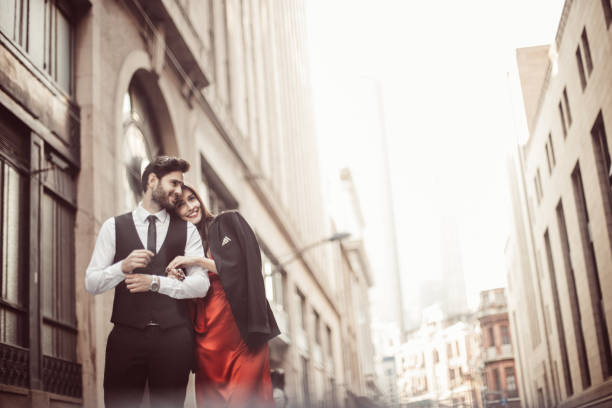 istock Smiling couple walking together 866244294