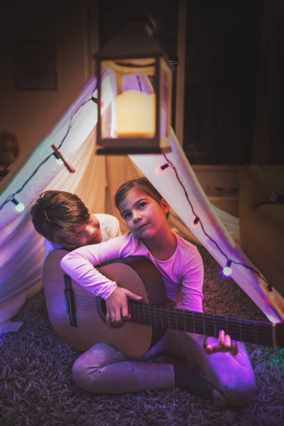 istock Camping in our livingroom 866251076
