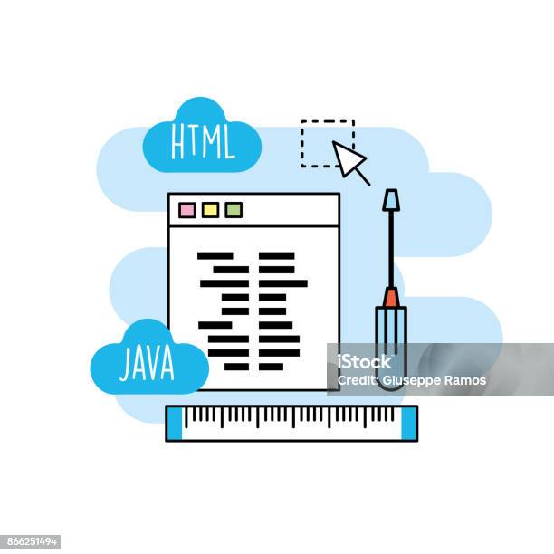 Technology Information Programming System Code Stock Illustration ...