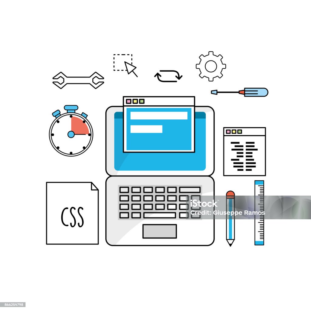 Technology Information Programming System Code Stock Illustration ...