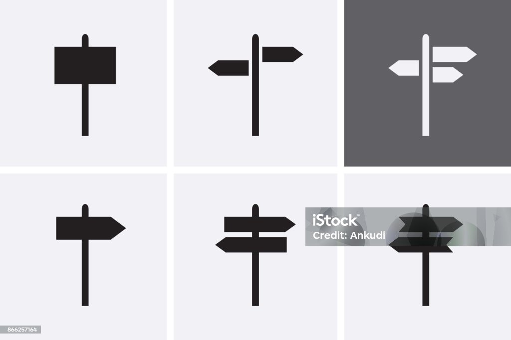 Signpost Icons set. Signpost Icons set. Vector Road Sign stock vector