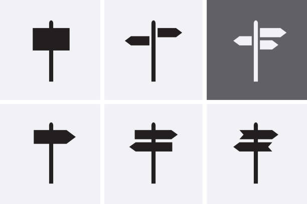 Signpost Icons set. Signpost Icons set. Vector road sign stock illustrations