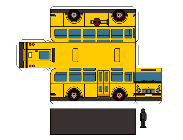 illustrations, cliparts, dessins animés et icônes de maquette en papier d’un bus de la vieille école - car motor vehicle model land vehicle