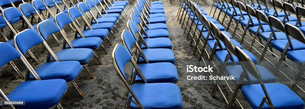 Chairs in a row Conference hall Empty Stock Photo