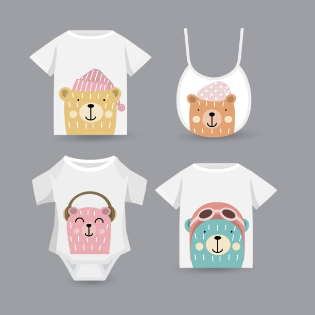 cute bear set for baby,  t-shirt print, textile, patch, kid product,pillow, gift.vector illustrator cute bear set for baby,  t-shirt print, textile, patch, kid product,pillow, gift.vector illustrator kids tshirt stock illustrations