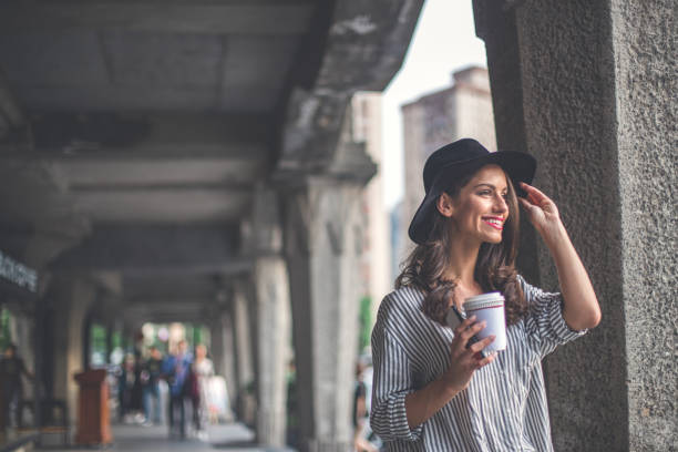 istock Drinking coffee on the street 866265290