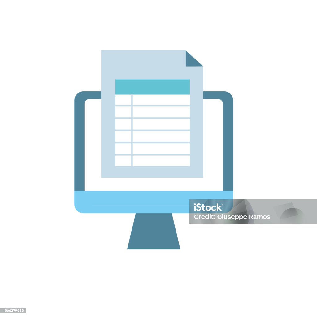 Computer Document Information And Business Strategy Stock Illustration ...