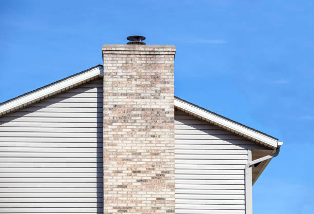 istock Modern house with vinyl siding and chimney 866290184