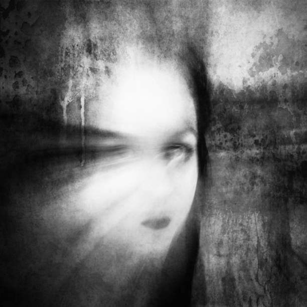 istock Woman with big eye. Used long exposure and texture. 866293616