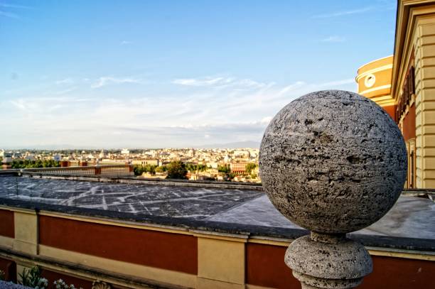 View from Gianicolo - Rome This is the view that you see from Gianicolo - Roma (Italy) bitetto stock pictures, royalty-free photos & images