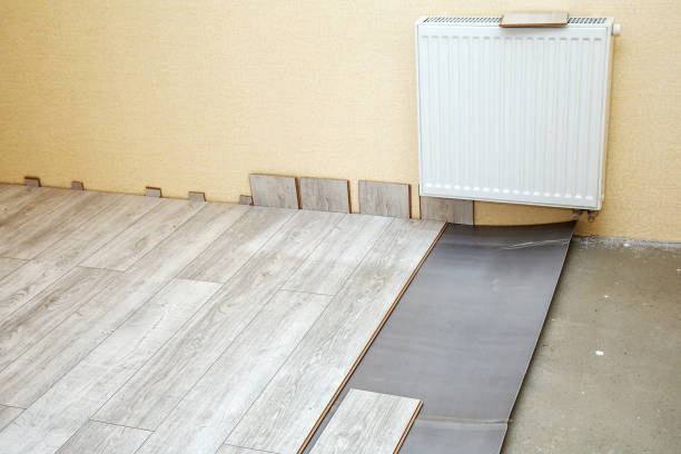 istock laminate boards prepared for laying on the floor 866307198