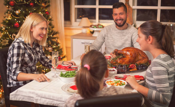 istock Family Have a Traditional Holiday Dinner 866310114