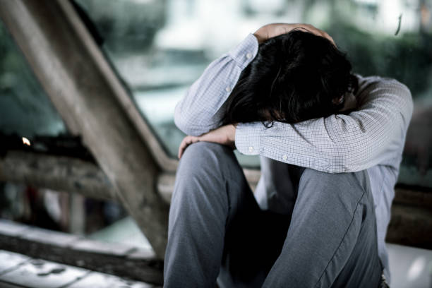 istock business man is stressed from his work. depression and anxiety concept. 866310474