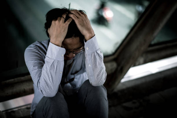 istock business man is stressed from his work. depression and anxiety concept. 866310952