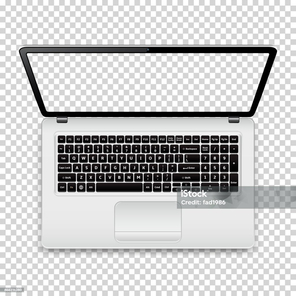 Laptop With Transparent Screen Isolated On Transparent Background Stock  Illustration - Download Image Now - iStock