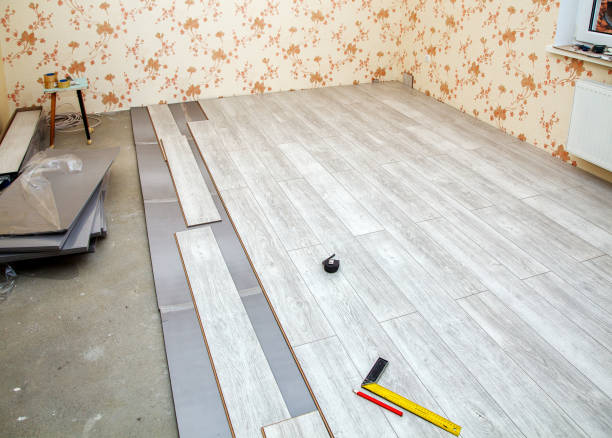istock laminate boards prepared for laying on the floor 866314780
