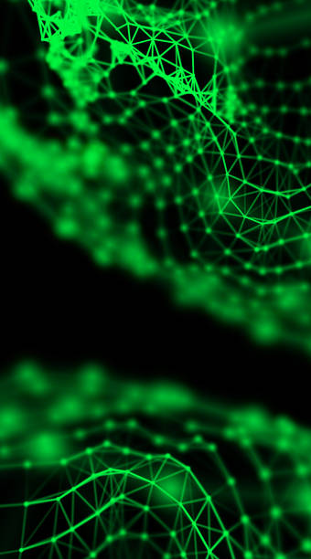 istock Abstract geometry surfaces, lines and points background, Used as digital wallpaper and technology background. 3d rendering 866314884