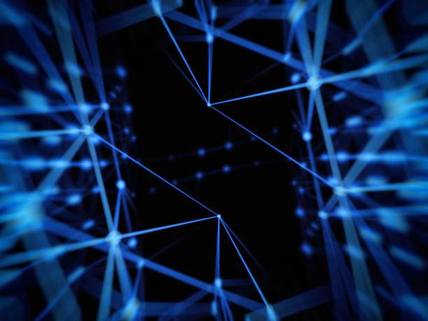 istock Abstract geometry surfaces, lines and points background, Used as digital wallpaper and technology background. 3d rendering 866315028