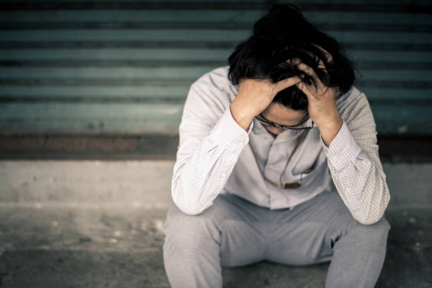 istock business man is stressed from his work. depression and anxiety concept. 866321282