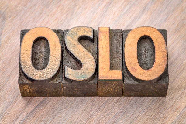 istock Oslo word abstract in wood type 866322382