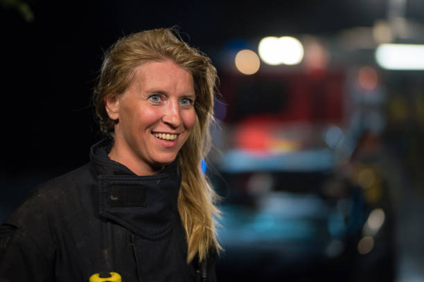 istock Portrait of a female firefighter 866325696