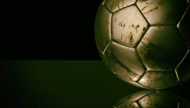 istock Silver soccer ball on various material and background, 3d rendering 866325794