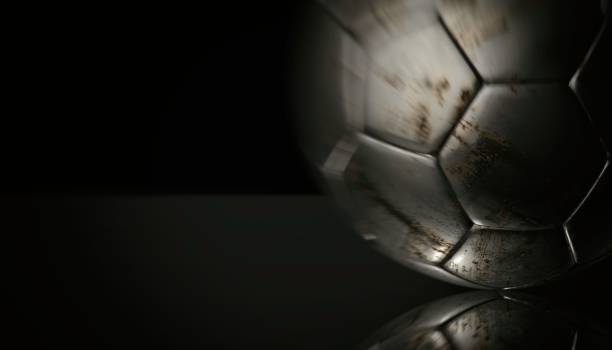 istock Silver soccer ball on various material and background, 3d rendering 866325796