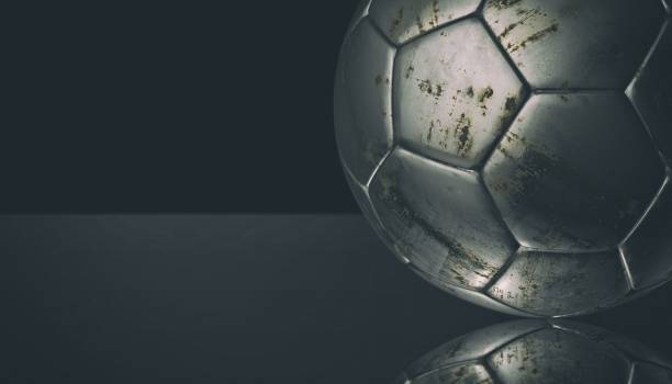 istock Silver soccer ball on various material and background, 3d rendering 866325802