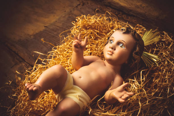istock Baby Jesus old figurine 866329676