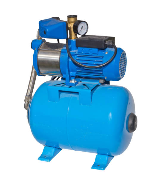istock Electric high pressure pump isolated on white 866332180