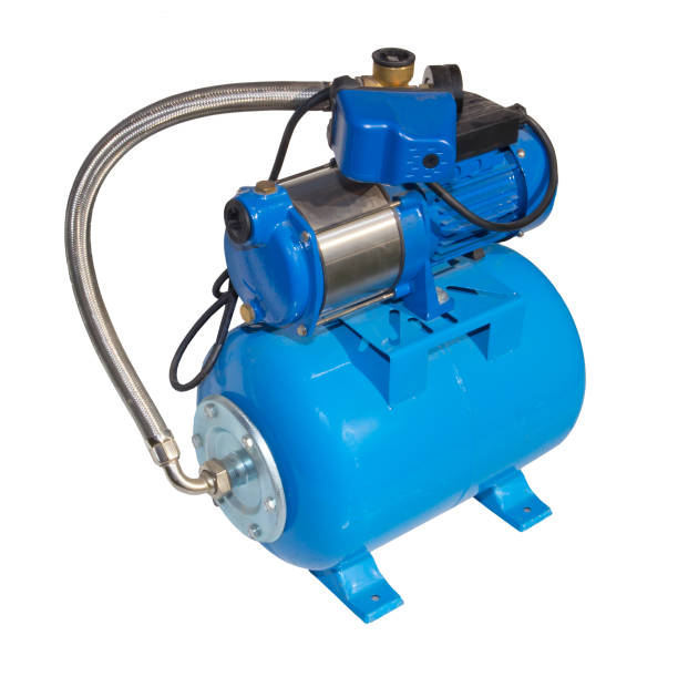 istock Electric high pressure pump isolated on white 866332214