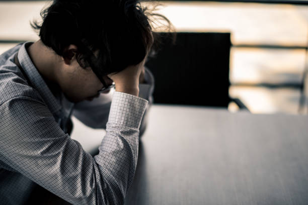 istock business man is stressed from his work. depression and anxiety concept. 866335696