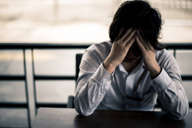 istock business man is stressed from his work. depression and anxiety concept. 866337254