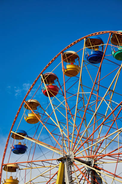 istock Ferris wheel on the background of blue sky 866340986